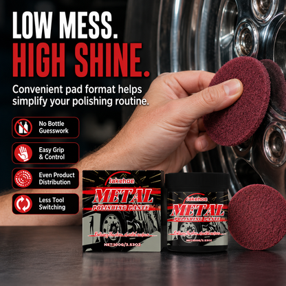 🚗Metal Professional Red Paste Pro Pads| Synthetic Pads for Aggressive Cutting & Metal Finishing-TI