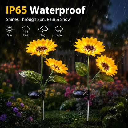 Solar-powered sunflower ground stake light-TI
