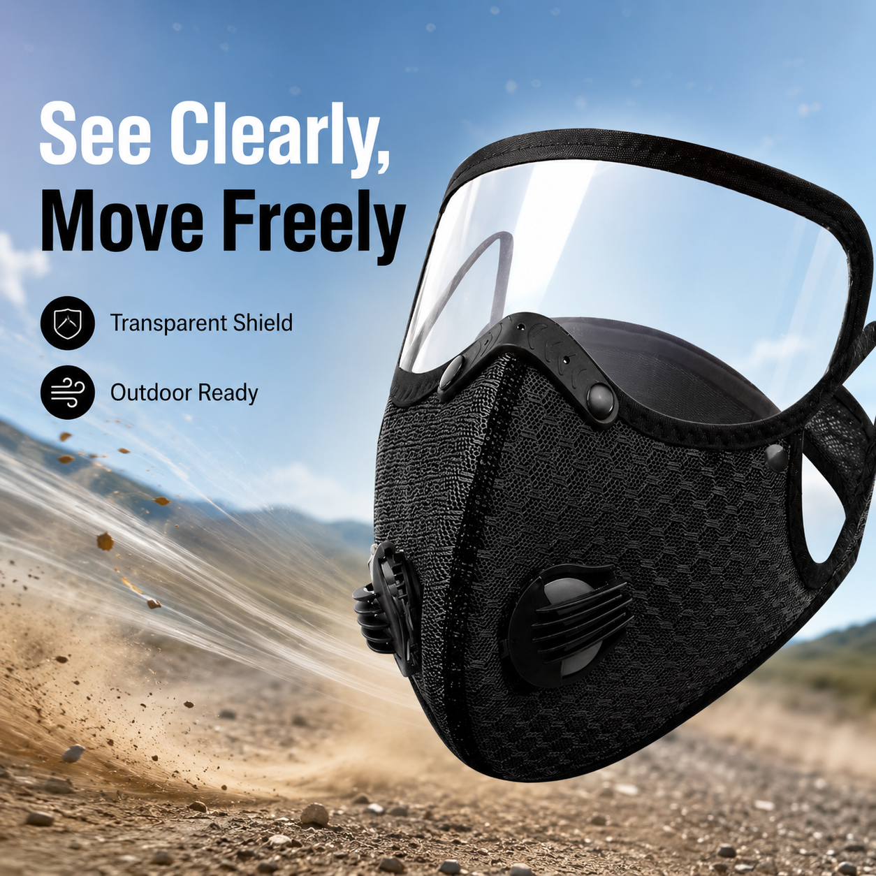 Riding protective mask-TI