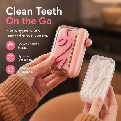 Press the toothpick storage box + 50 toothpicks-TI