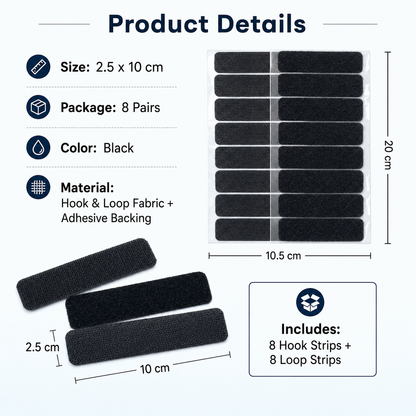 8 pairs Strong adhesive Velcro -TI