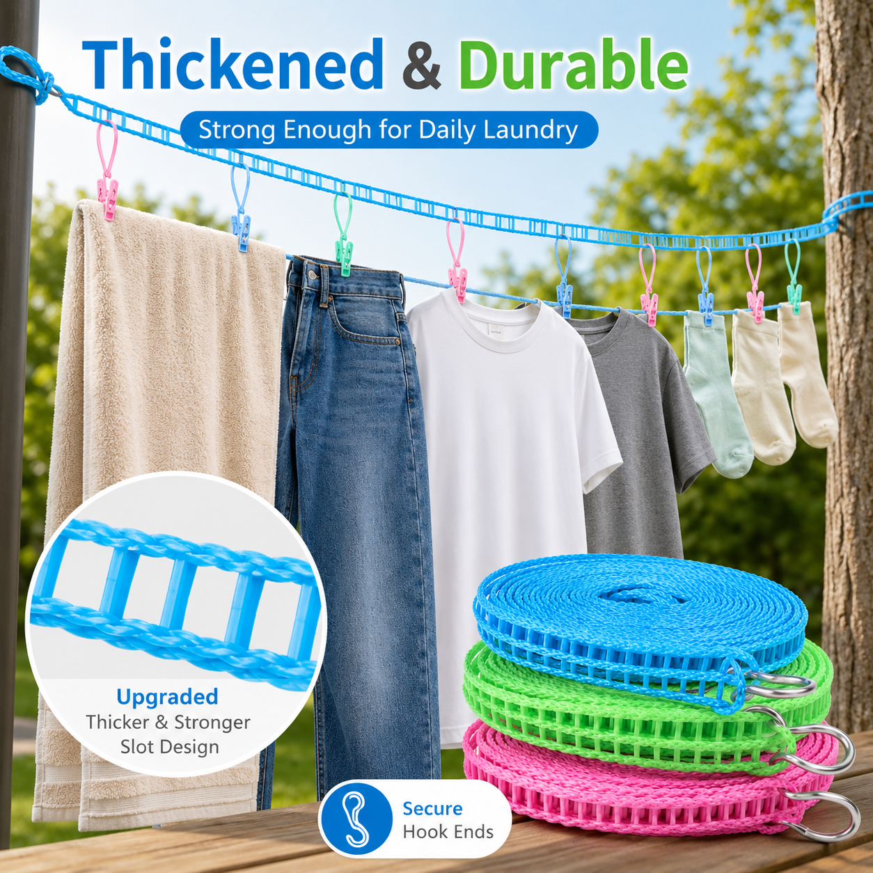 10M Extended clothes drying line-TI