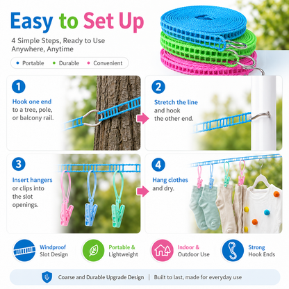 10M Extended clothes drying line-TI