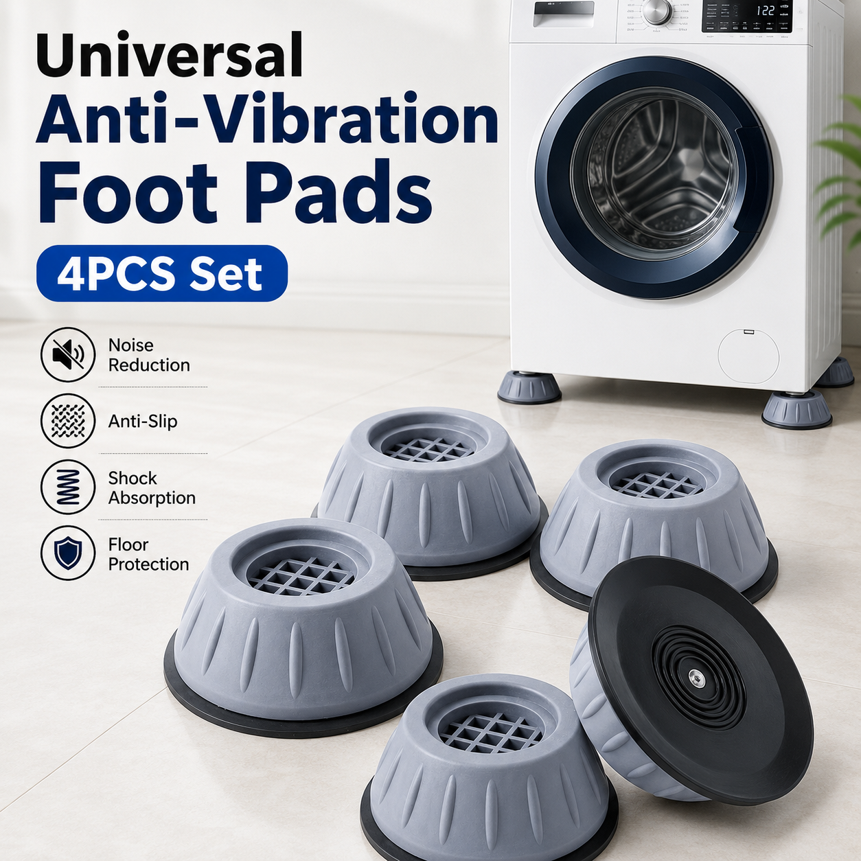 Universal foot pad for washing machine-TI
