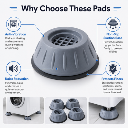 Universal foot pad for washing machine-TI