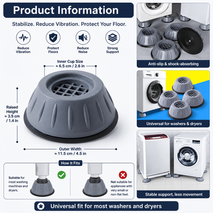 Universal foot pad for washing machine-TI