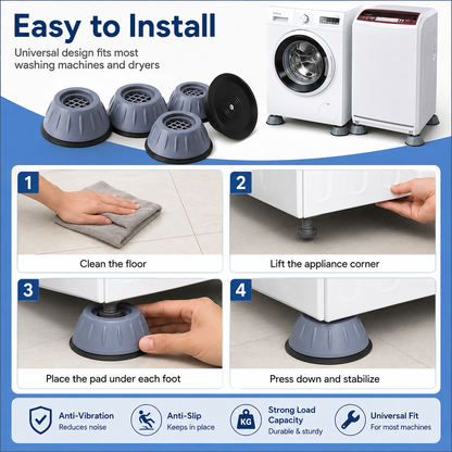 Universal foot pad for washing machine-TI