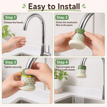 Mushroom-shaped faucet filter-TI