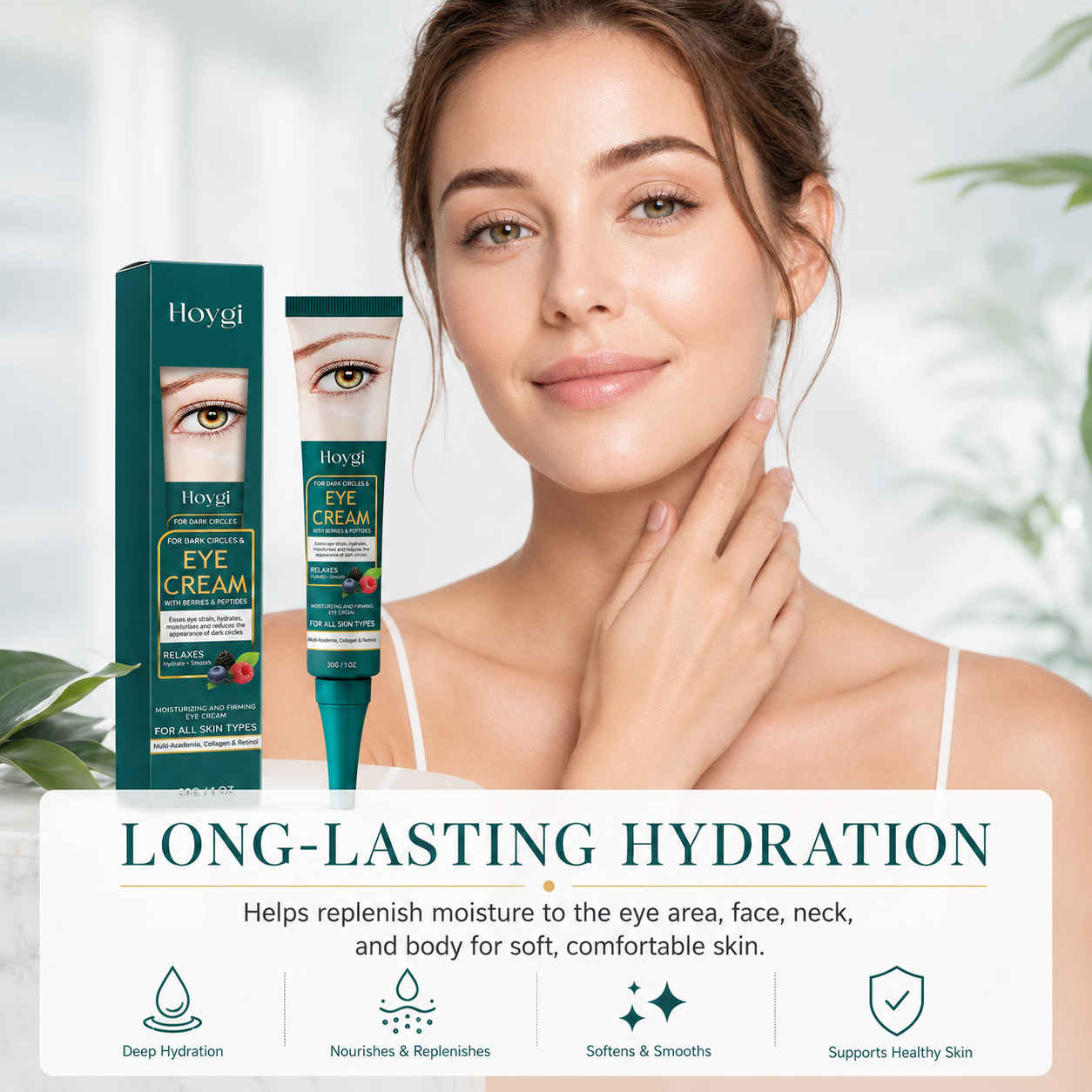 👁️Hoygi Collagen Berry Eye Cream, Anti Dark Circle Anti Aging Under Eye Treatment-TI