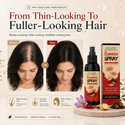 👱🏻‍♀️Polygonum Multiflorum Saffron Scalp Essence Spray🌿, Herbal Treatment for Gray Hair & Thinning Hair Loss-TI
