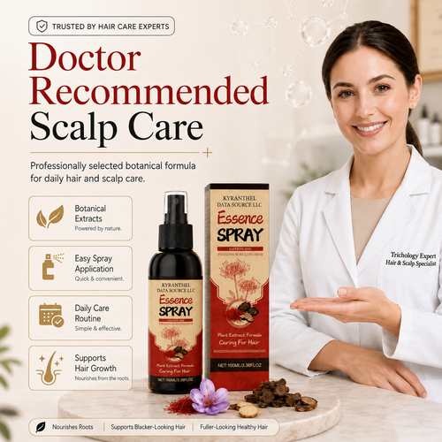 👱🏻‍♀️Polygonum Multiflorum Saffron Scalp Essence Spray🌿, Herbal Treatment for Gray Hair & Thinning Hair Loss-TI