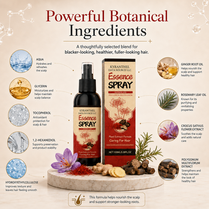 👱🏻‍♀️Polygonum Multiflorum Saffron Scalp Essence Spray🌿, Herbal Treatment for Gray Hair & Thinning Hair Loss-TI