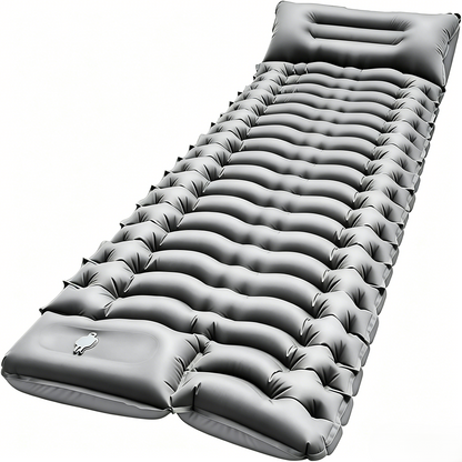 Ultra-Light Inflatable Camping Sleeping Pad with Built-in Foot Pump-TI