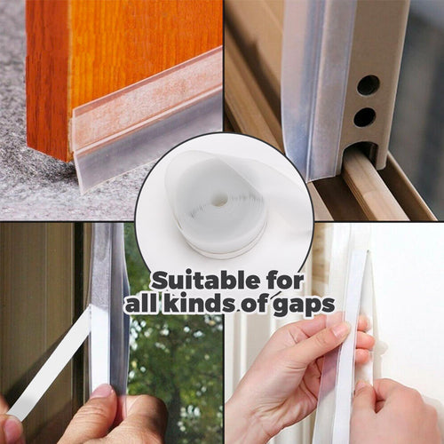 🧻16.4Ft Door Draft Stopper | 1.38in Wide Weather Stripping to Block Drafts, Noise & Leaks-TI