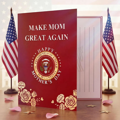 💌Make Mom Great Again✨, Trump Mother's Day Card, Hilarious Presidential Greeting Card for Mom Grandma-LIN