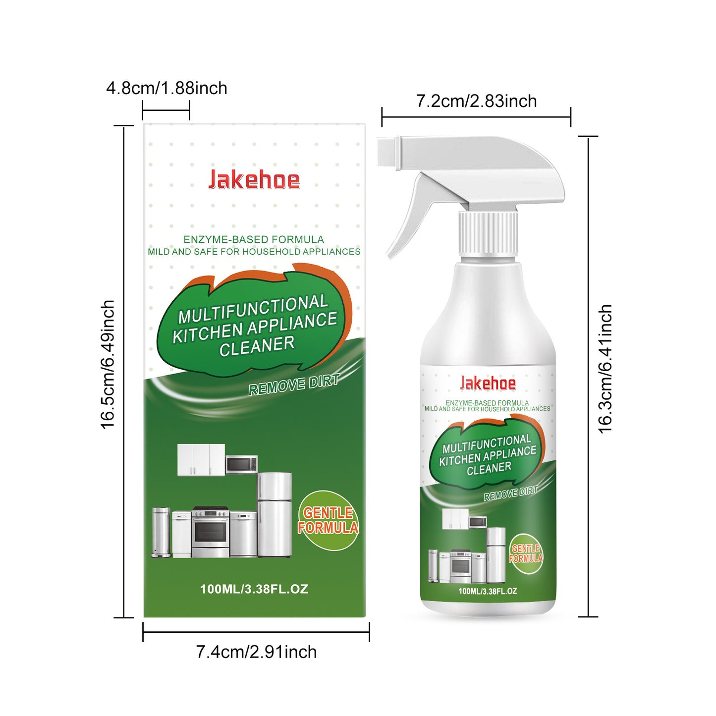 Kitchen Appliance Cleaner, Gentle Oil Stain Remover, Shine Cleaning Agent, Effective Kitchen Appliance Cleanser, Easy-To-Use-LIN
