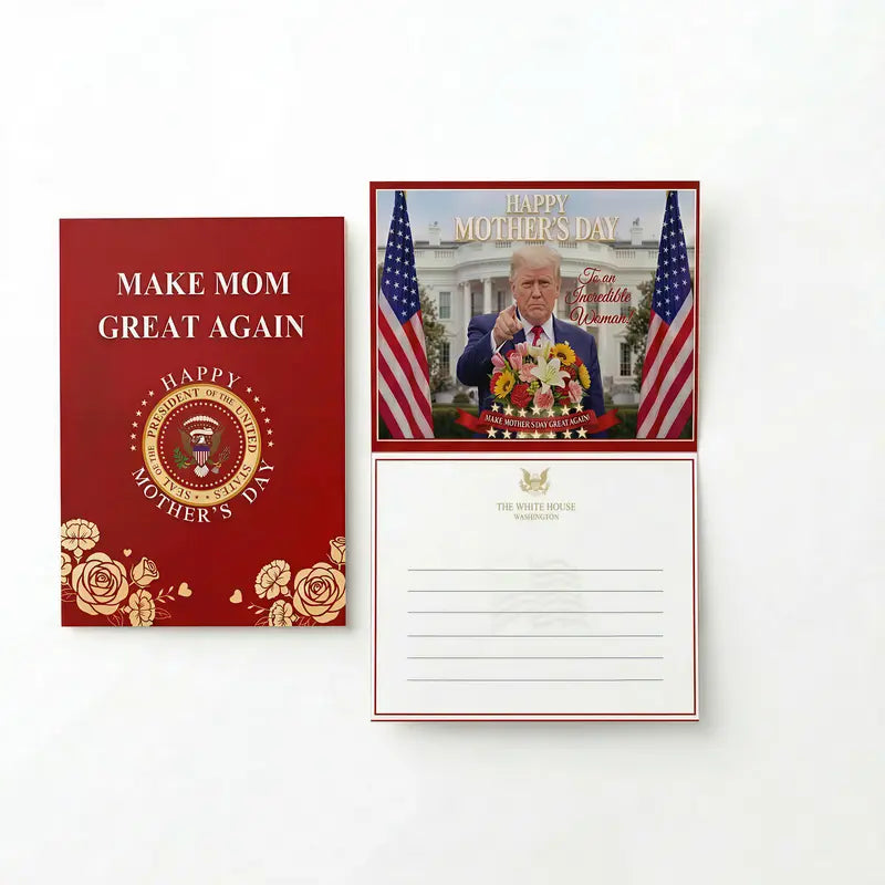 💌Make Mom Great Again✨, Trump Mother's Day Card, Hilarious Presidential Greeting Card for Mom Grandma-LIN
