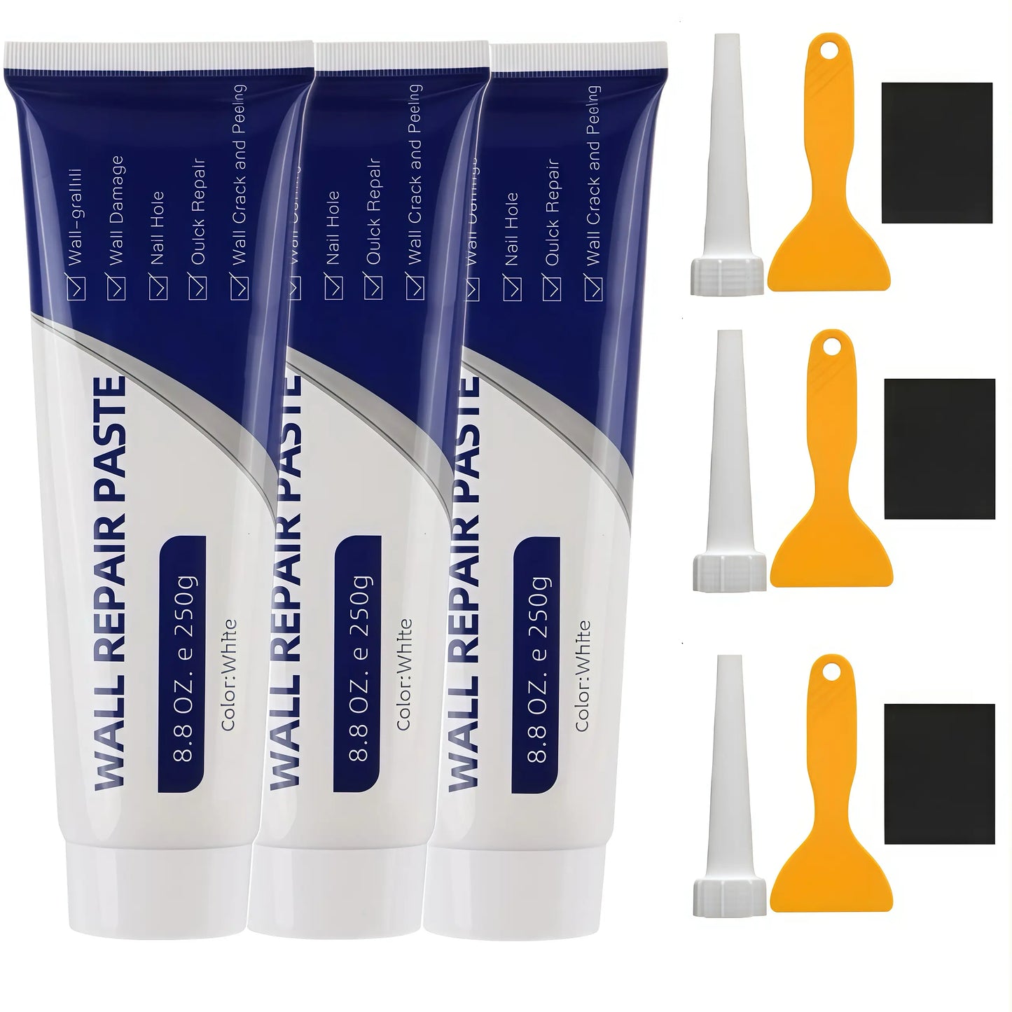 🧱Drywall Patch Repair Kit 250g Wall Mending Agent Multi-functional Quick-drying Paste Adhesive Heavy Duty Concrete Sealant Waterproof Self-adhesive-TI