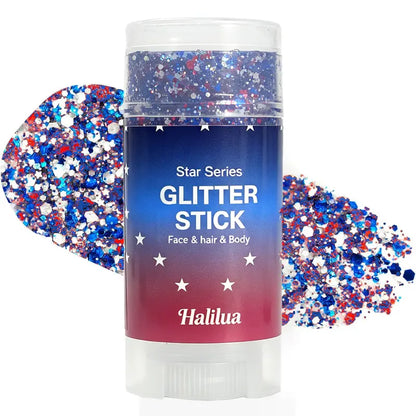 🗽4th of July Sparkle Glitter Wand🎊, Body & Hair Sparkle for Independence Day Party, Festival & Fun Holiday Look-TI