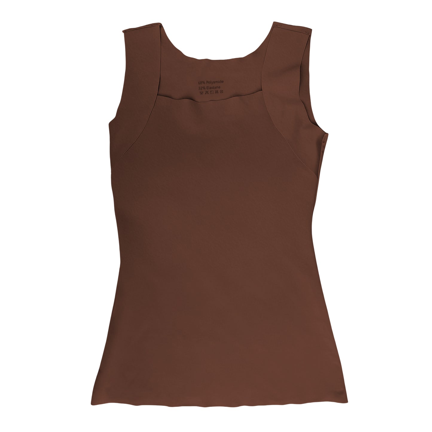 Nude Feel Square Neck Tank Top with Built-in Chest Pads，Suitable for office commuting Stylish