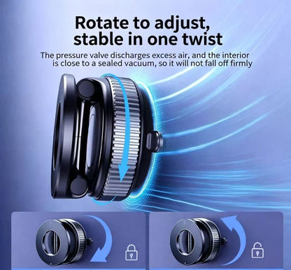 360° Adjustable Vacuum Magnetic Phone Holder, Suction Cup Phone Mount for Magsafe, Portable Cell Phone Holder for Car,Makeup/Gym/Mirror, Fit for All iphone iphone 12 and above-LIN