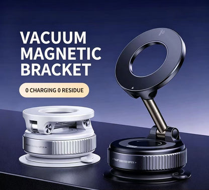 360° Adjustable Vacuum Magnetic Phone Holder, Suction Cup Phone Mount for Magsafe, Portable Cell Phone Holder for Car,Makeup/Gym/Mirror, Fit for All iphone iphone 12 and above-LIN