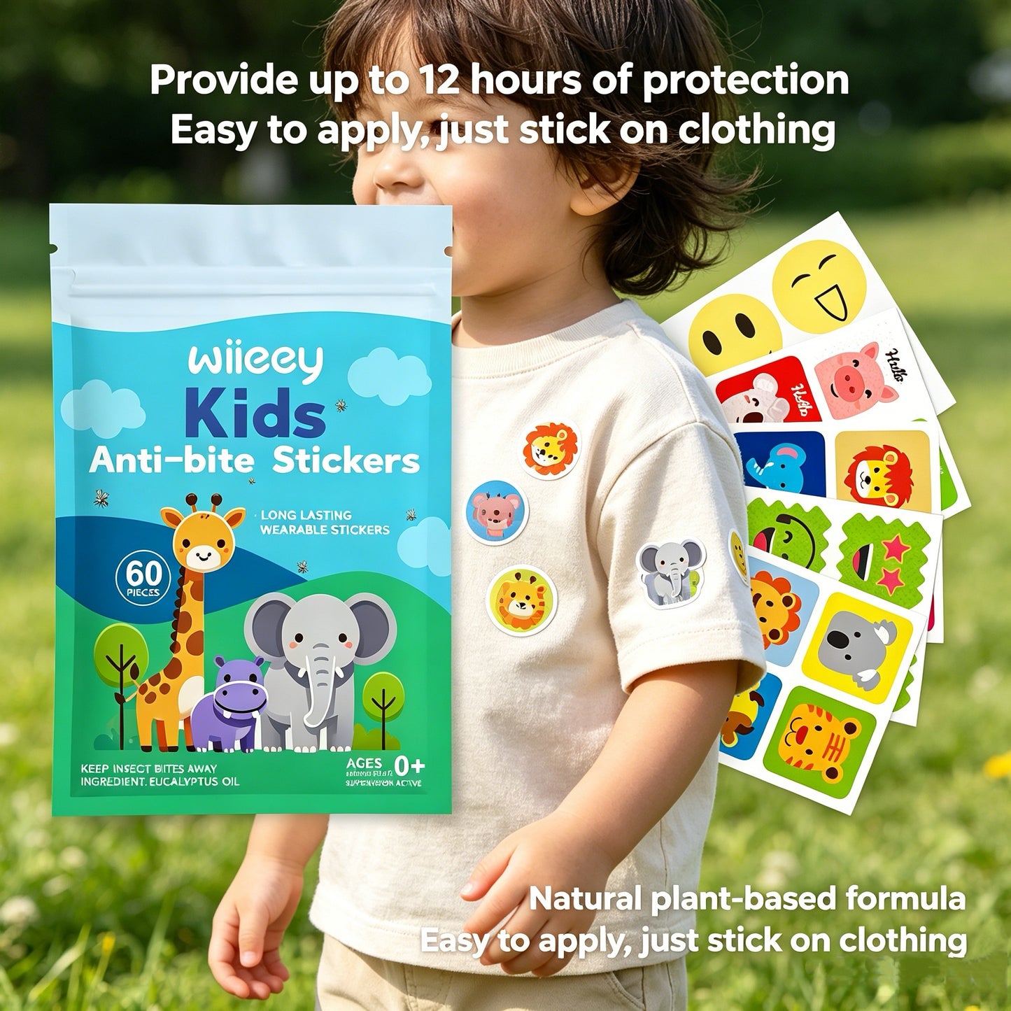 🚫🦟Summer Essentials🌞Natural Mosquito Repellent Patches for Kids & Adults, DEET-Free Anti-Bite Stickers-TI