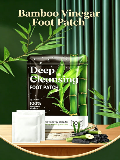 🌿Natural Deep Cleansing Foot Patch | Ginger & Bamboo Charcoal for Detox, Bloating Relief & Slimmer Body-LIN