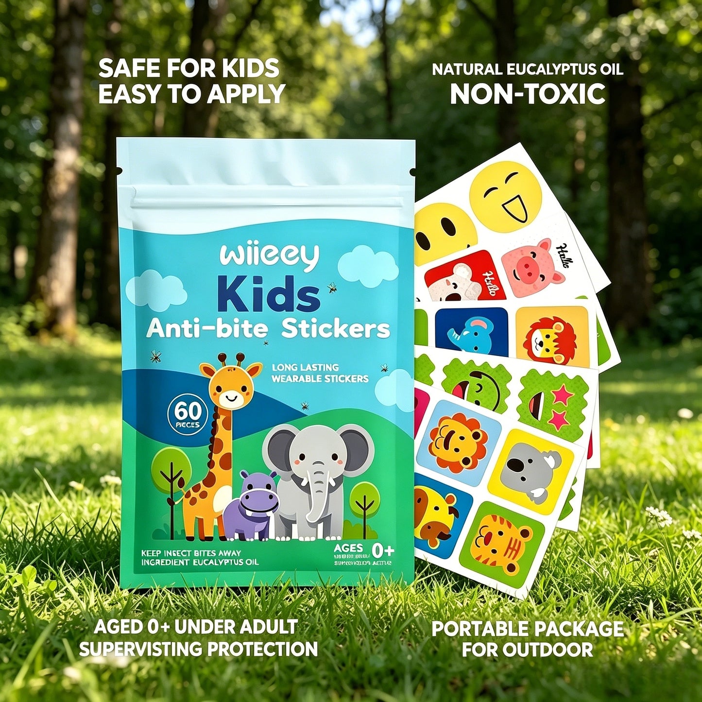 🚫🦟Summer Essentials🌞Natural Mosquito Repellent Patches for Kids & Adults, DEET-Free Anti-Bite Stickers-TI