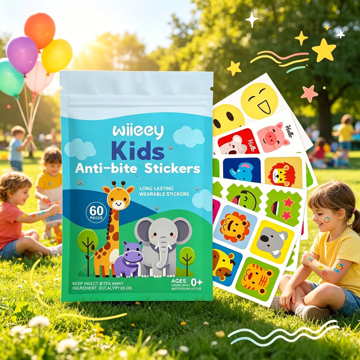 🚫🦟Summer Essentials🌞Natural Mosquito Repellent Patches for Kids & Adults, DEET-Free Anti-Bite Stickers-TI