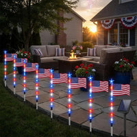 Solar energy American flag light - 8 pieces