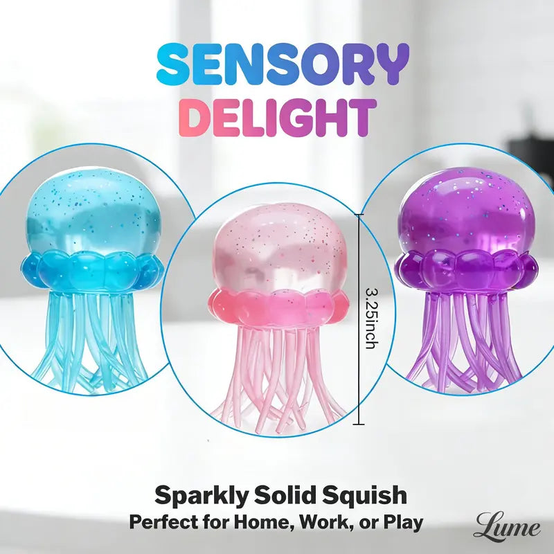 Soft Gel Filled Sensory Squeeze Toy, Stretchy Elastic Squishy Stress Relief Ball, Calming Anxiety Reducing Hand Fidget, Cute Relaxing Jelly Texture, Fun Portable Handheld Squeeze Toy Gift for All Ages-LIN