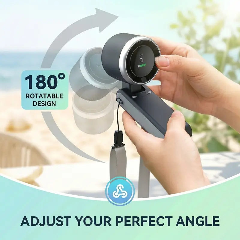 🌟 2026 Summer Portable Cooling Fan🥶，1200mAh Pocket Fan for Travel Festival Theme Park-TI