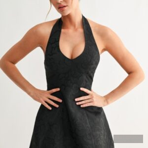 Jacquard Little Black Dress