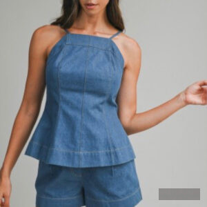 Aurora Denim Shorts Set