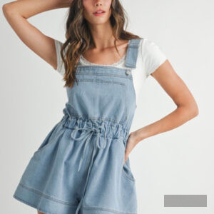 Playful Denim Romper